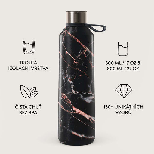 Rose Gold Marble - Láhev na vodu 3