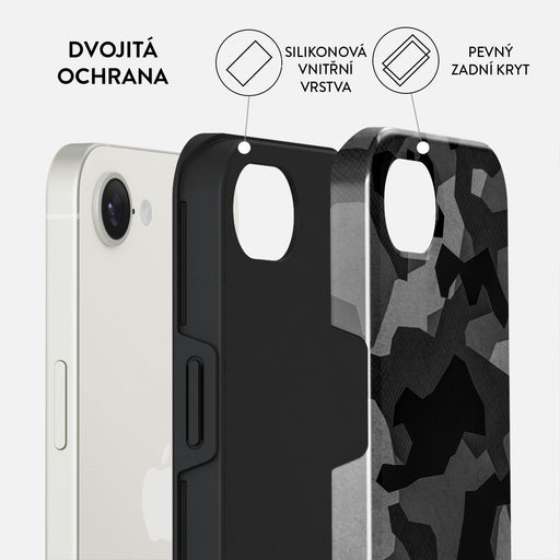 Night Black Camo - iPhone 16e Kryt 2