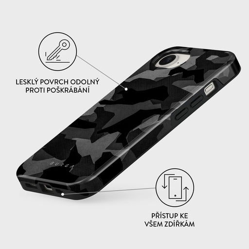 Night Black Camo - iPhone 16e Kryt 3