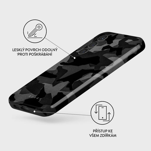 Night Black Camouflage - Samsung Galaxy S23 FE Kryt 3