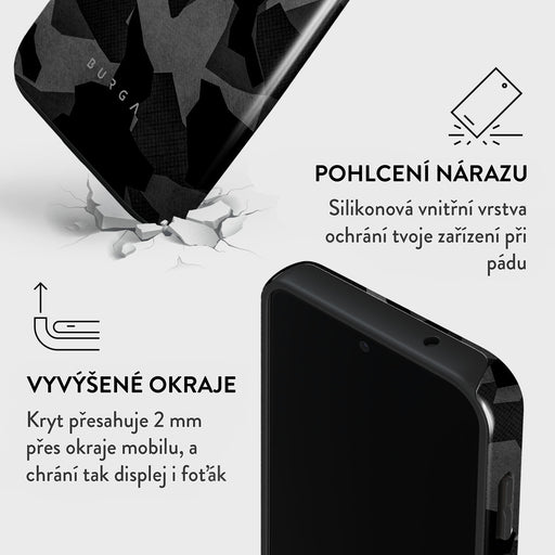 Night Black Camouflage - Samsung Galaxy S23 FE Kryt 4