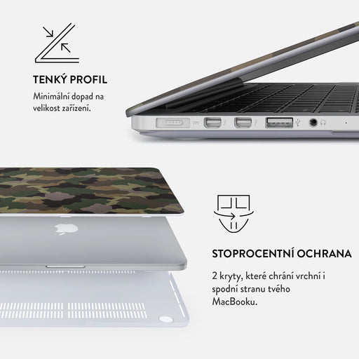Tropical Green Camo - Macbook Pevný Kryt na MacBook 18