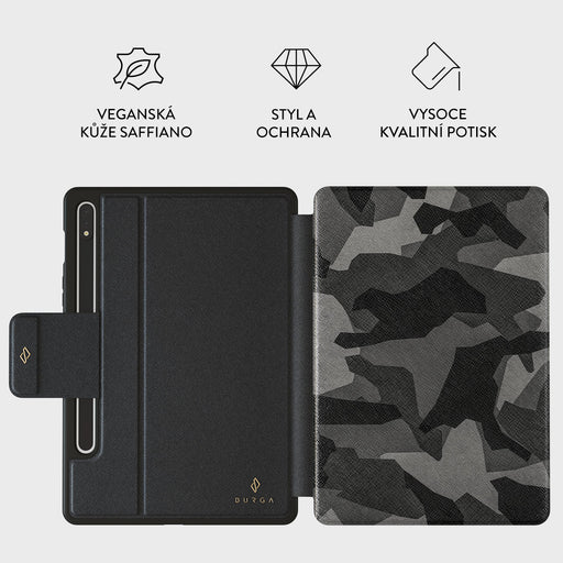 Night Black Camo - Samsung Galaxy Tab S10+ Pouzdro 2