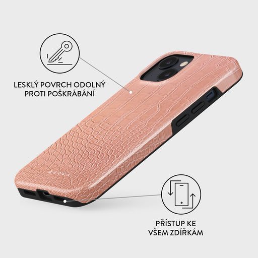 Pink Croco - iPhone 13 Mini Kryt 7
