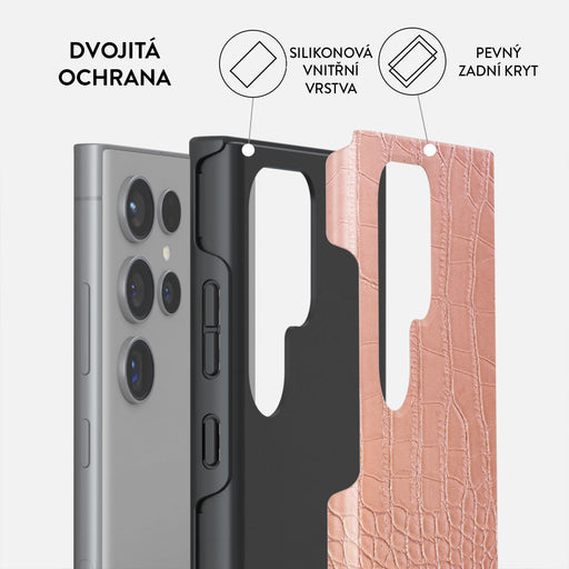 Pink Croco - Samsung Galaxy S24 Ultra Kryt 2