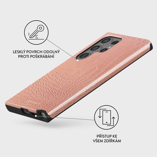 Pink Croco - Samsung Galaxy S24 Ultra Kryt 3