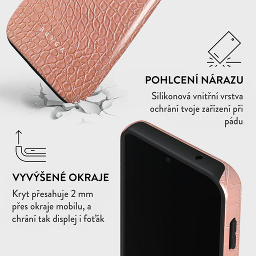 Pink Croco - Samsung Galaxy S23 FE Kryt 4