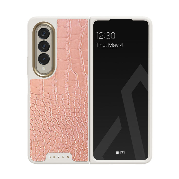 Pink Croco - Samsung Galaxy Z Fold 4 Kryt