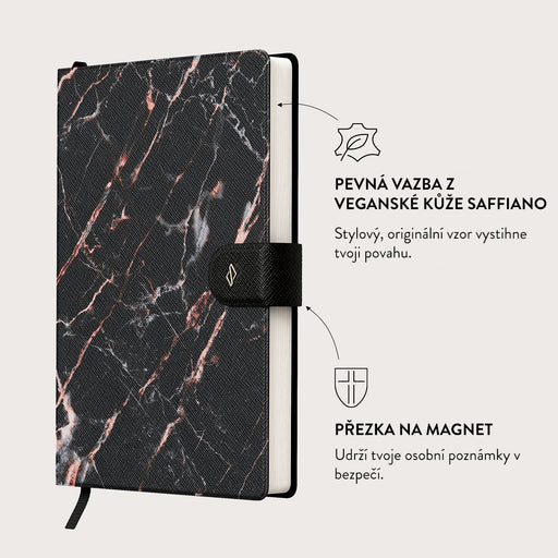 Rose Gold Marble - Zápisník 3