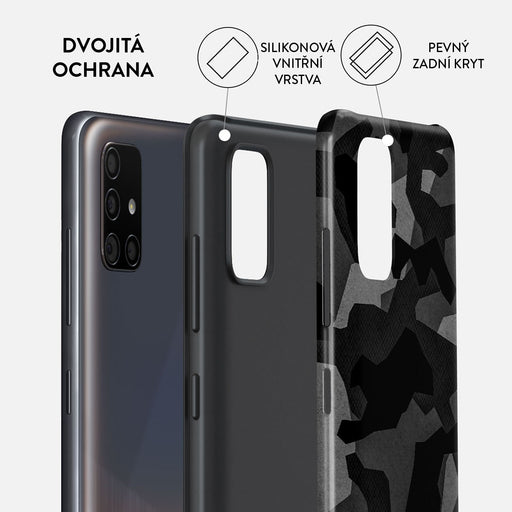 Night Black Camouflage - Samsung Galaxy A71 4G Kryt 6