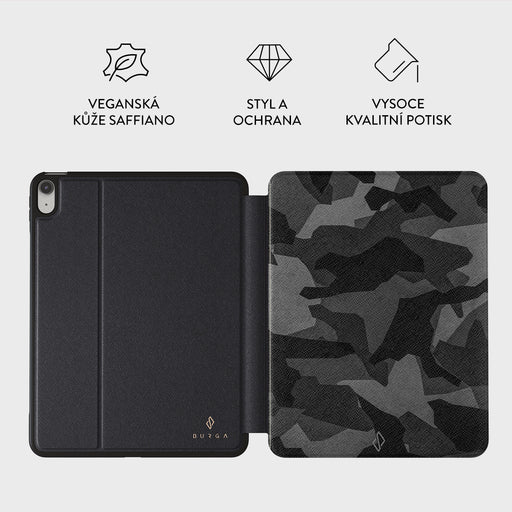 Night Black Camo - iPad 10.9 (A16/10th Gen) Pouzdro 3