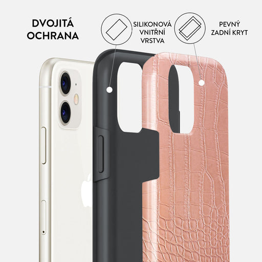 Pink Croco - iPhone 11 Kryt 6