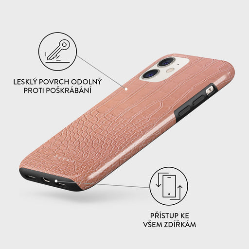Pink Croco - iPhone 11 Kryt 7