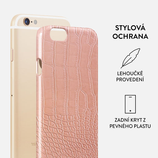 Pink Croco - iPhone 6 / 6S Kryt 2