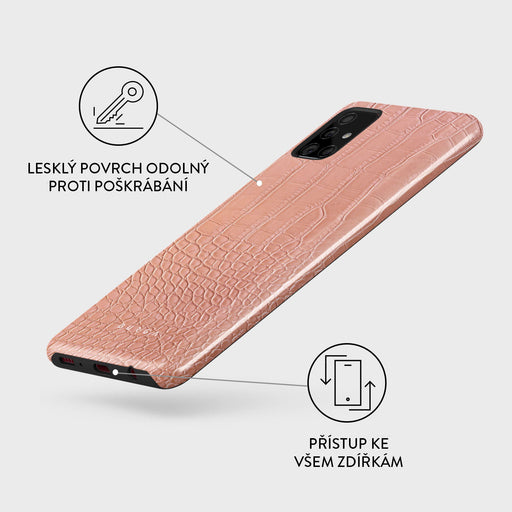 Pink Croco - Samsung Galaxy A51 4G Kryt 7